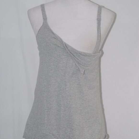 Maternity Camisole Built in Bra Shelf Easy Open Front GUC Womens Medium - Picture 2 of 3